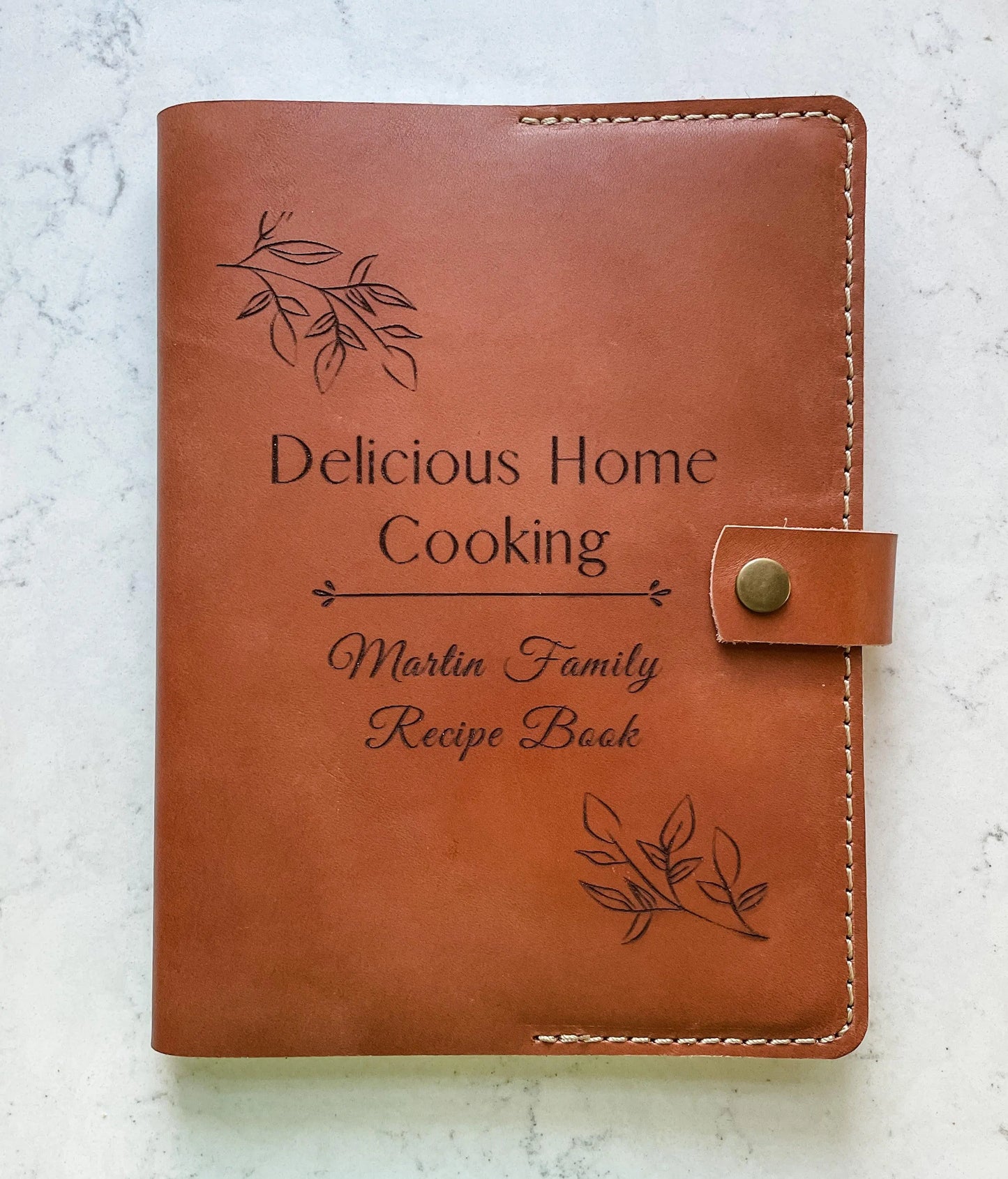 Personalized Gift, Leather Recipe Book Rorey's Crafted Gifts