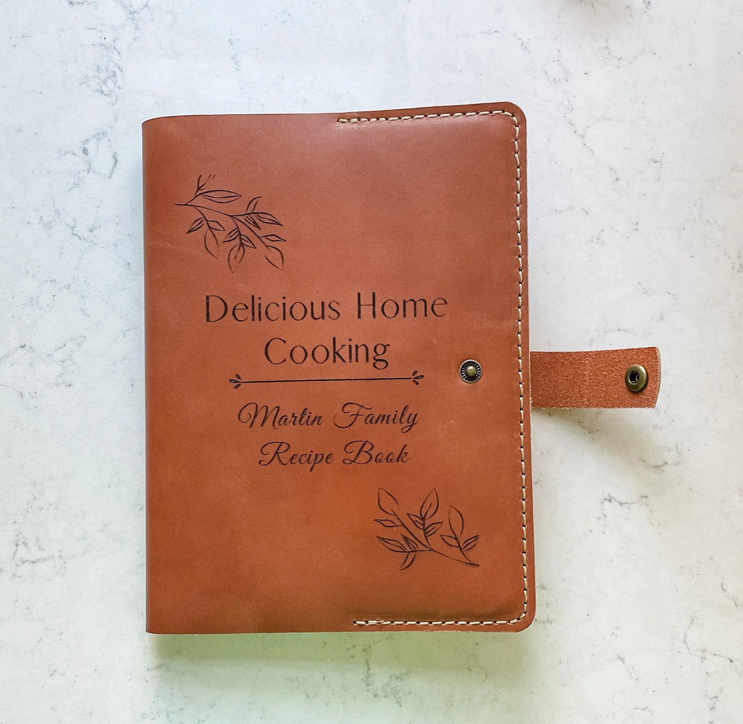 Personalized Gift, Leather Recipe Book Rorey's Crafted Gifts